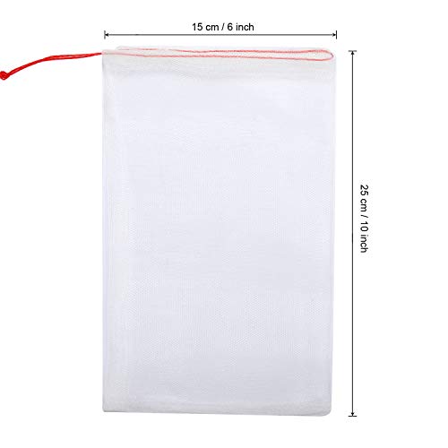 Kikhope 50 Pcs Fruit Protection Bags,10"x6" Fruit Netting Bags - size: 10"x6"