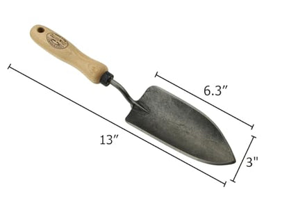 Tierra Garden DeWit Forged Hand Trowel, Garden Tool for Roots and Planting, Standard (31-3000) - size: Standard, style: Short Handle