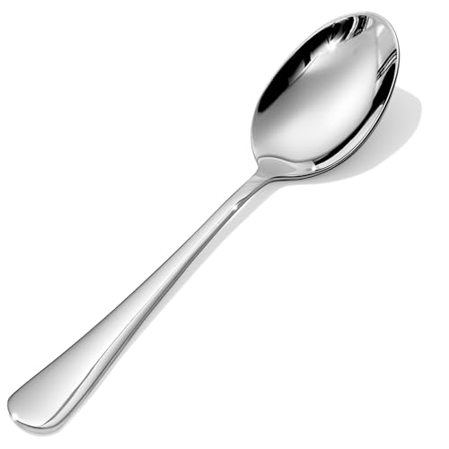 HIKAA 4 Pcs Dinner Spoons Set, 18/10 Stainless Steel Spoons - size: 4-Piece, style: DINNER SPOONS