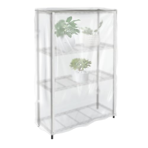 Frosted PVC Wire Shelf Cover 48 x 18 x 72 Inch Storage Rack Cover - color: Frosted, size: 48" W x 18" D x 72" H