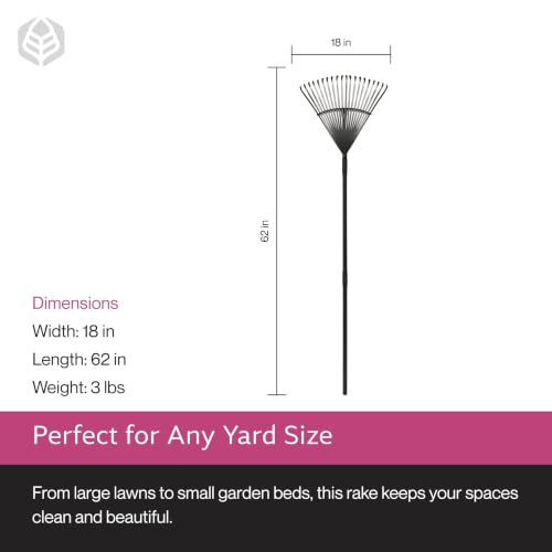 Yard Butler World's Greatest Leaf Rake, Durable Steel Design ILT-20 - size: 18" Leaf Rake