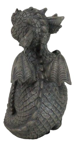 Ebros Whimsical Romantic Valentines Small Baby Garden Dragons Cuddling Tight Statue 5.25" Tall Dragon Fantasy Decor - color: 5.25"tall Cuddling Small Baby Dragon Valentine