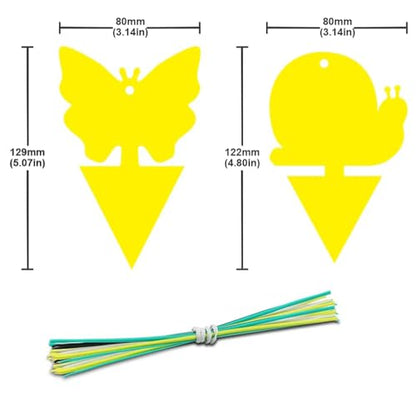 Gideal 36-Pack Dual-Sided Yellow Sticky Traps for Flying Plant Insect Fungus Gnats Flies Aphids Leafminers Thrips