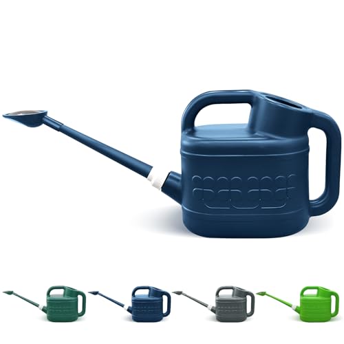 2 Gallon Watering Can, Outdoor Watering Can, Long Spout Large Water Can - color: Dark Blue, size: 2 Gallon