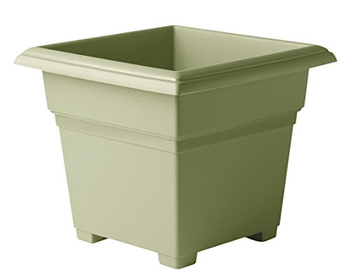 Root & Vessel Countryside Square Tub Planter, Sage, 18-Inch - color: Sage, size: 18-Inch