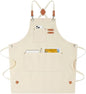 AFUN Chef Aprons for Women Men with Oversized Pockets, 12-Ounce Cotton Canvas Cross Back Water Repellent Apron (Cream) - color: Cream