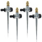 4 Pcs Metal Lawn Sprinklers, 360° Coverage, Brass, Aluminum Alloy - color: Grey,4pcs