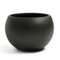 FloraFairy 19.3" Dia-13 H Fiberstone Sphere Planter, Black Round Flower Pot - color: Black, size: Large