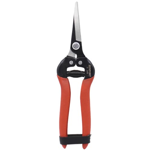 Zenport H300 Harvest Shear, Long Straight Carbon Steel Blade , Orange