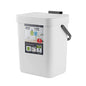 Small Trash Can with Lid Mini Kitchen Hanging Trash Can Tightly Sealed Odor Free, Small Countertop Compost Bin for Scraps from Daily Cooking, Mountable Trash Bin for Kitchen Counter, 5L/1.3 White - color: white