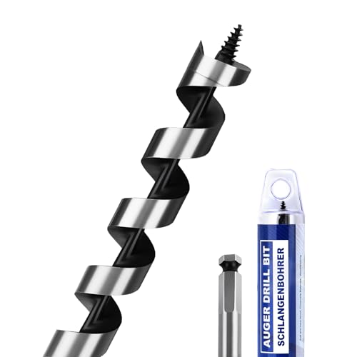 1-1/4" X 11.8" Auger Bit for Wood, 32x300mm Hex Long Auger Drill - size: 1-1/4" (32mm)diameter, style: 11.8 inch / 300mm Length