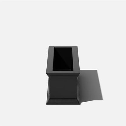 Veradek Brixton Series Window Box Planter - Rectangular Outdoor Planter - color: Black, size: 11"H x 11"W x 36"L - 2 Pack