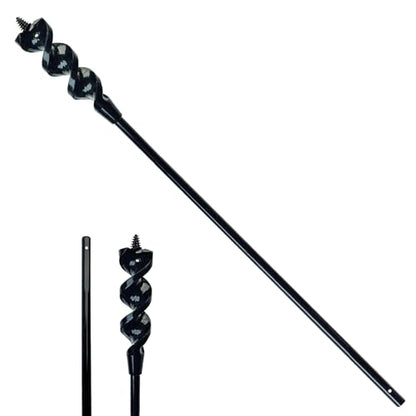 DECKRKAT 54" Flexible Installer Drill Bit - 1" Auger with Fish Eye Hole & Anti-Slip 3-Flat Shank for Wire Pulling Through Walls, Ceilings, Sidewalks. - size: 54X1"
