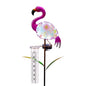 42" Flamingo Rain Gauge Outdoor, Solar Rain Gauges with White LED Lights - color: Pink - Flamingo