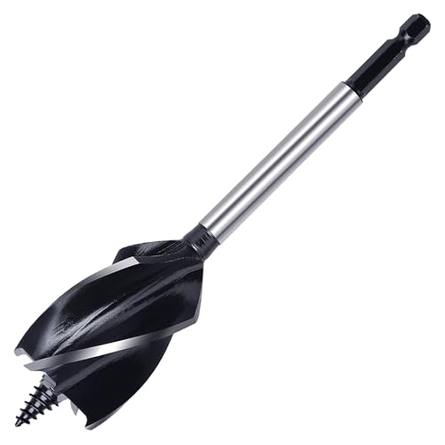 1-3/8 inch x 6-1/2 inch Auger Drill Bit for Wood, 1/4 inch Hex Shank Auger Drill Bit for Hard Wood,Soft Wood, Plywood and DIY Project (1-3/8 in x 6-1/2 in) - size: 1-3/8 in x 6-1/2 in
