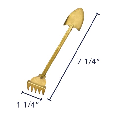 Bits and Pieces Mini Garden Tools, Solid Brass - Gardener Gifts