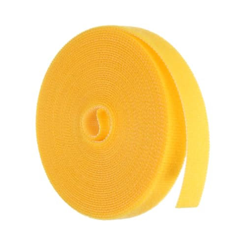 HARFINGTON Garden Plant Tape 16.4ft 1/2" Reusable Garden Plant Ties Strap Nylon Plant Twist Tie for Plant Gardening Home Office, Yellow - color: Yellow, size: 16.4ft x 1/2"