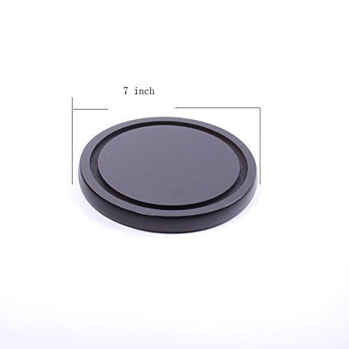 Somush Glass Cloche Bell Jar Display Dome with Black Wooden Base Dia 6" x H 10"