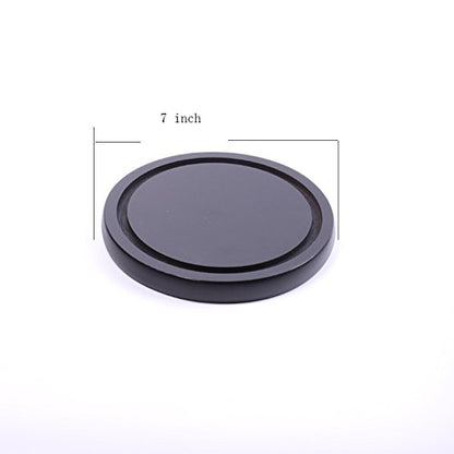 Somush Glass Cloche Bell Jar Display Dome with Black Wooden Base Dia 6" x H 10"