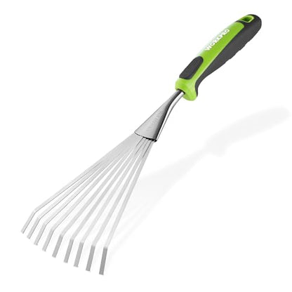 WORKPRO 16" Hand Rake, Garden Rake with Soft Handle