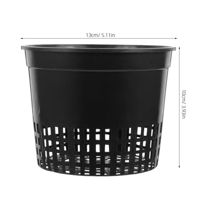 UPKOCH Hydroponic Net Pots, Black Plastic Growing Cups, 10 Pack