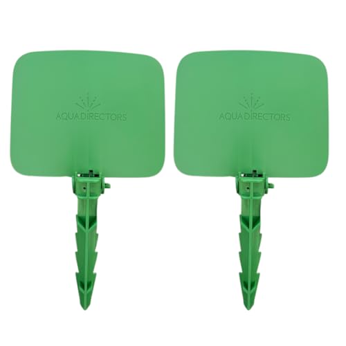 Side Shield 2 Pack – New & Improved Sprinkler Deflector for Lawn Edges, Redirects Overspray from Driveways & Sidewalks, Reinforced Spike & Durable Design