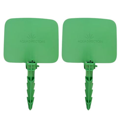 Side Shield 2 Pack – New & Improved Sprinkler Deflector for Lawn Edges, Redirects Overspray from Driveways & Sidewalks, Reinforced Spike & Durable Design