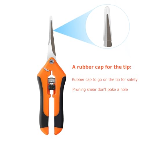 4 Pack Pruning Shears 6.5 Inch Stainless Steel Garden Scissors - color: Orange