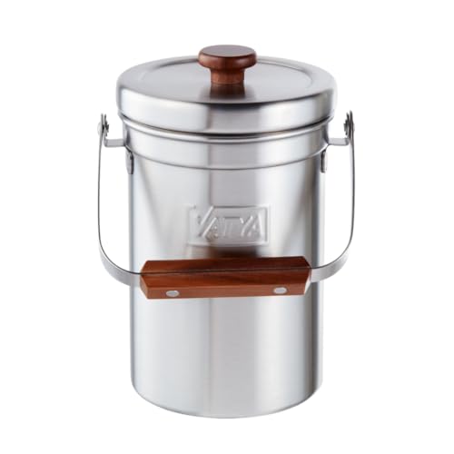 Vatya Stainless Steel Kitchen Compost Bin - NO Filter Countertop Composter, Composting Bucket, Counter Top Small Indoor Food Waste Container with Lid, Odorless Food Scrap Pail, Small 0.5 Gallon - size: 0.5 Gallon