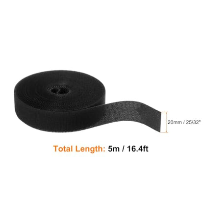 HARFINGTON Garden Plant Tape 16.4ft 25/32" Reusable Garden Plant Ties Strap Nylon Plant Twist Tie for Plant Gardening Home Office, Black - color: Black, size: 16.4ft x 25/32"
