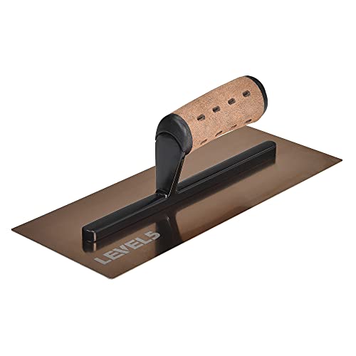 LEVEL5 12" x 4.75" 0.7 MM Flat Drywall Trowel | Triple-Hardened Stainless Steel, High-Impact Handle | Sheetrock Gyprock Wall-Board Plasterboard | 4-961 - size: 12"