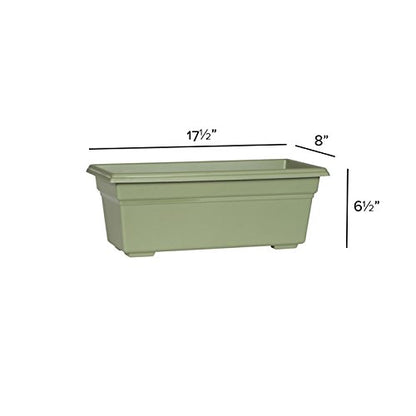 Root & Vessel 16190, Sage, Countryside Flower Box Planter, 18-Inch - color: Sage, size: 18-Inch