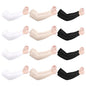 JATEBI UV Protection Arm Sleeve for Men Women, Straight Cuff, 12 Pairs