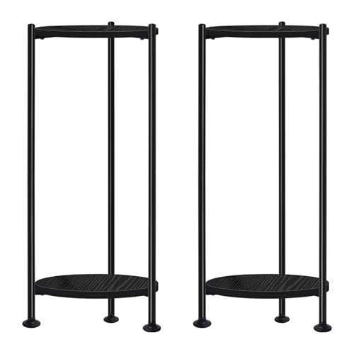 30 inch Tall Plant Stand Indoor for Living Room, Balcony, Bedroom, 2-Pack - color: black-2 pack
