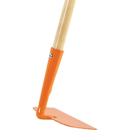 Rugg Kids Long Handle Garden Hoe, Mini Digging Tool with Wooden Handle, Gardening Tool for Children, Orange - color: Garden Hoe