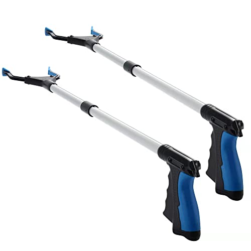Grabber Reacher Tool, 34" Grabbers for Elderly, Lightweight Extra Long Handy Trash Claw Grabber, Mobility Aid Reaching Assist Tool for Trash Pick Up, Nabber, Litter Picker, Arm Extension (34"Blue) - color: 34in Blue