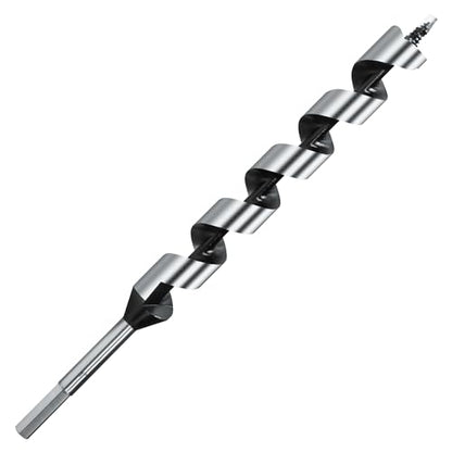 1 Inch x 12 Inch Long Ship Auger Drill Bit Set for Wood - size: 1"x12"