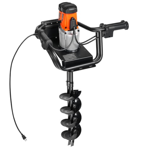 VEVOR Electric Post Hole Digger 1500W 140 RPM with 5.71 in Steel Auger Bit