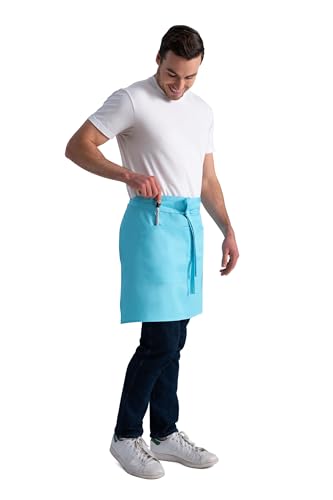 Chef Works Unisex Half Bistro Server Apron - color: Turquoise, 1 Pack