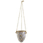 Nearly Natural 2 ft Tuscan Hanging Ceramic Scroll Planter Flowerpot Decor