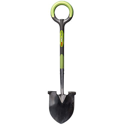 Radius Garden 202 PRO Ergonomic Stainless Steel Shovel, Original Green - style: Round Point Shovel