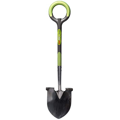 Radius Garden 202 PRO Ergonomic Stainless Steel Shovel, Original Green - style: Round Point Shovel