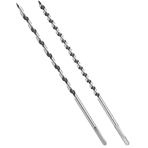 1/4 Inch Diameter Wood Auger Drill Bit, 9 Inch (23cm) Length Ship Auger Bit Wood Hole Cutter for Hardwood, Softwood - 2 Pack - size: 1/4"x9"