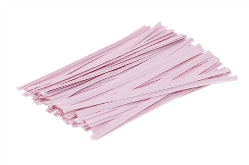 ONLYKXY 80pcs plastic Twist Ties Plant Ties Reusable Bread Twist Ties cake pop ties Cable Ties Candy Ties for Bags 4 Inch (Pink) - color: Pink