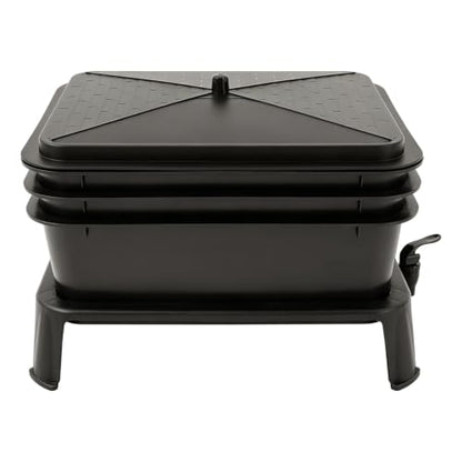 Worm Composting Bin 3-Layer Stackable Outdoor Composter for Kitchen Scraps