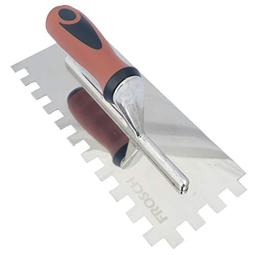 Frosch Stainless Steel Square Notch Tile Trowel (1/2"X1/2") - size: 1/2" X 1/2"