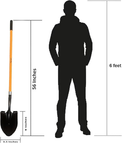 Ashman HeavyDuty Digging Shovel (1 Pack) 47-Inch Lond Handle with Trenching Blade and durable Handle - Ideal for Garden, Landscaping, Construction, Masonry - Perfect for Digging Soil, Dirt, and Gravel - size: 1 Pack, style: Digging Shovel Long Handle
