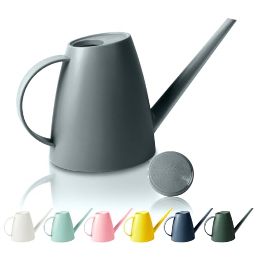 60 oz Watering Can, Small Watering Can for Indoor Plants with Long Spout - color: Gray