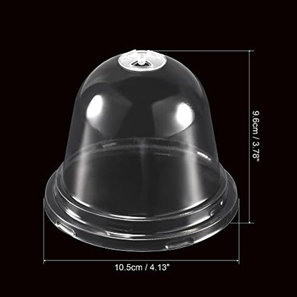 PATIKIL 5-Pack 4.1" Plant Humidity Dome Round Plant Cover Clear 10.5cm - size: 4.1"