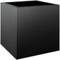 Steel Planter Box 24"x24"x25", Large Square Metal Planter Box - color: Black, size: 25"H x 24"L x 24"W